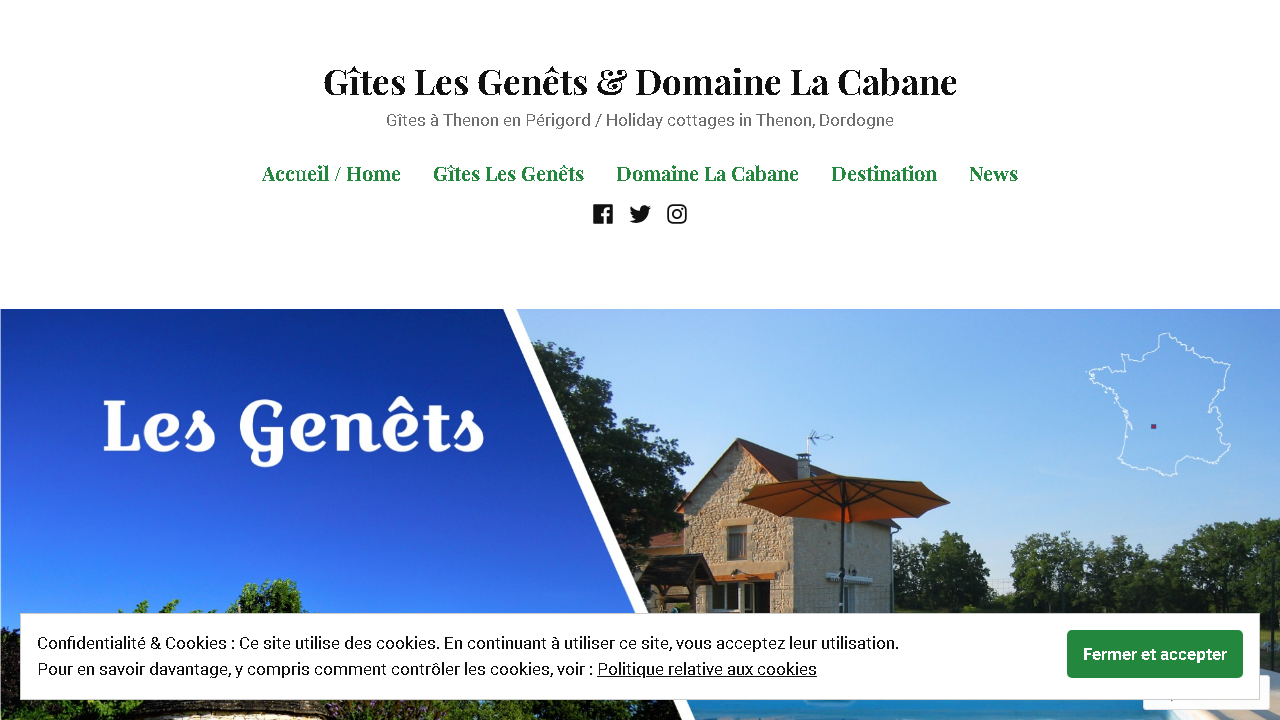 Capture d'écran de http://www.gites-les-genets.com/